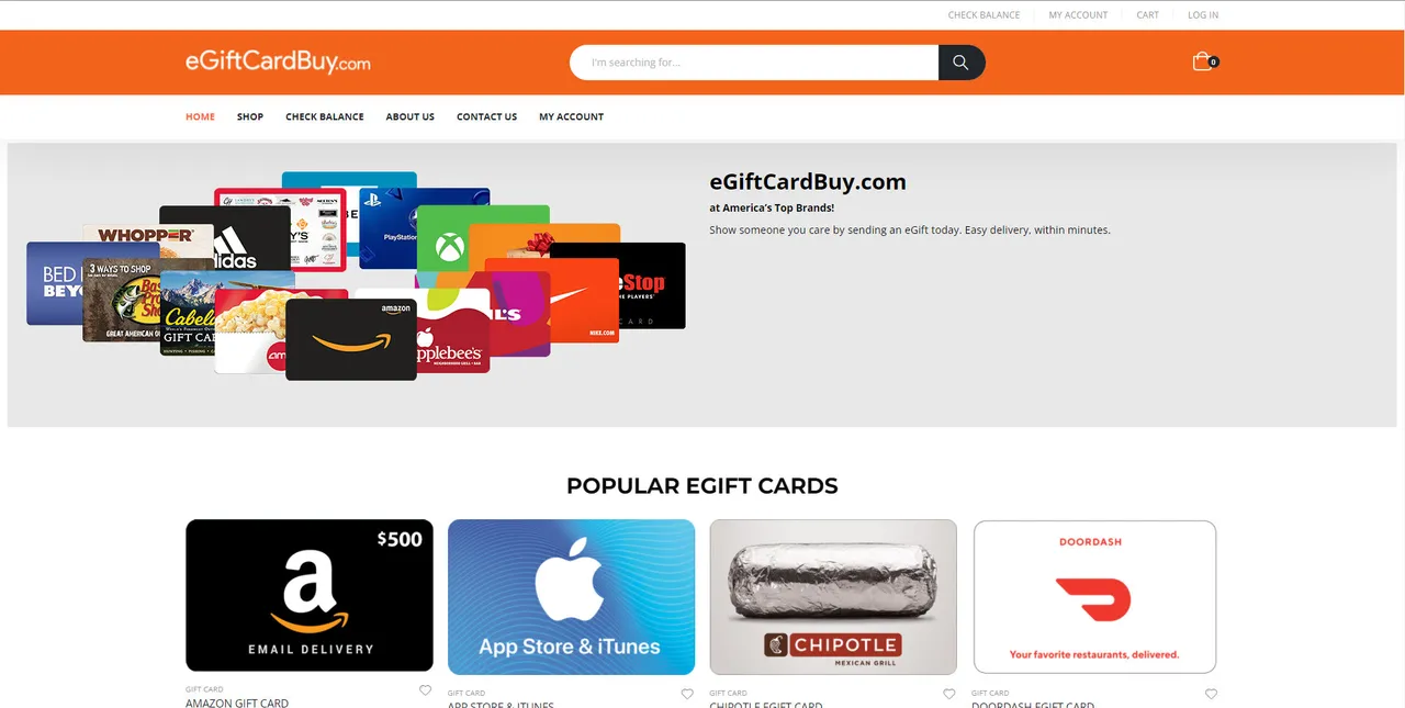 EGiftCardBuy product interface