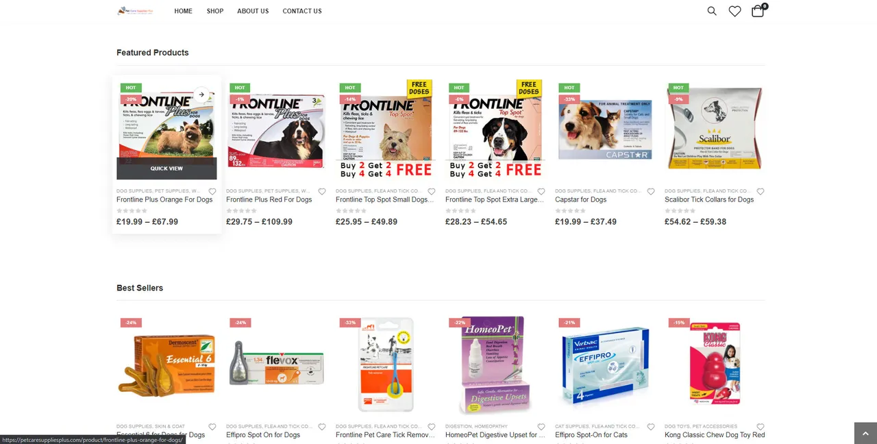 Petcare Supplies Plus+: Product features