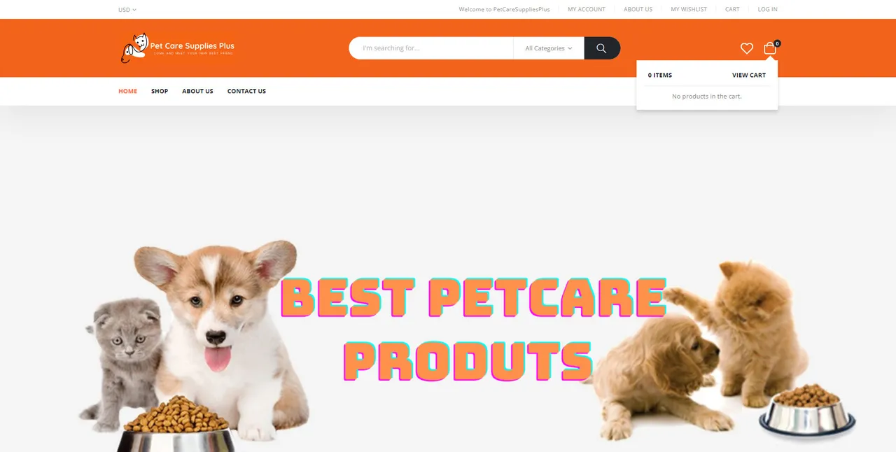 Petcare Supplies Plus+ product interface