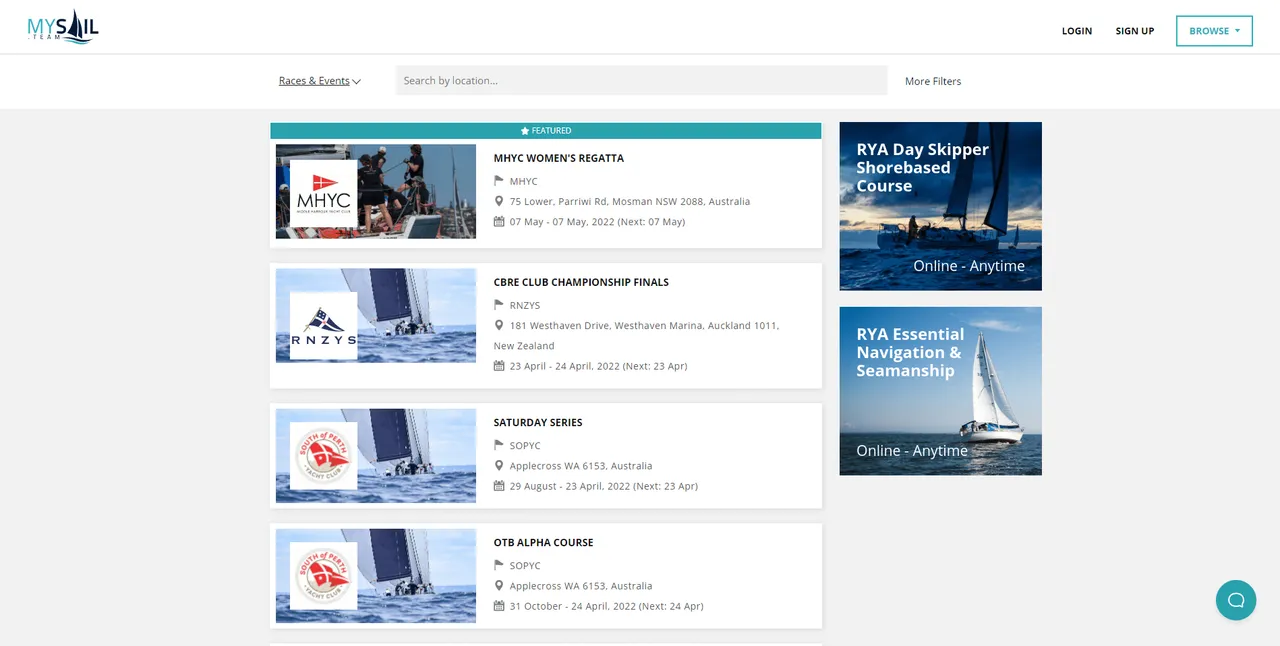 My Sails Team: Sailing events
