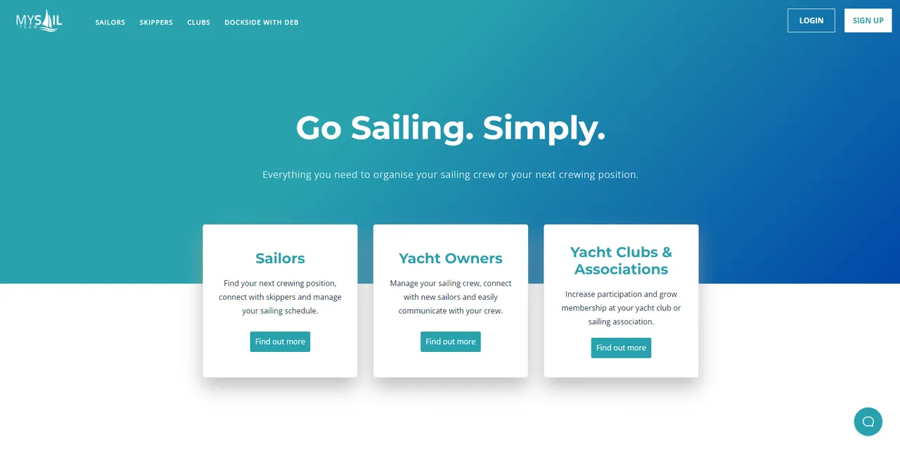 MySail website connecting sailors with crewing opportunities